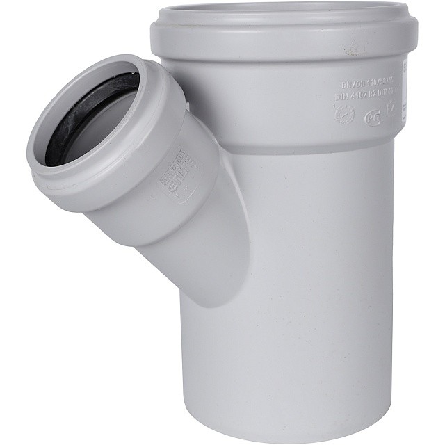 Тройник канализационный бесшумный D110x58/45°