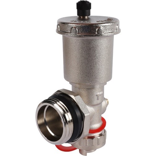 Регулируемый концевой фитинг ROMMER с дренажным вентилем, автоматический воздухоотводчик